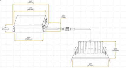 Goodlite G-20195 5" 40W LED Regress Spotlight Round Selectable CCT/Wattage
