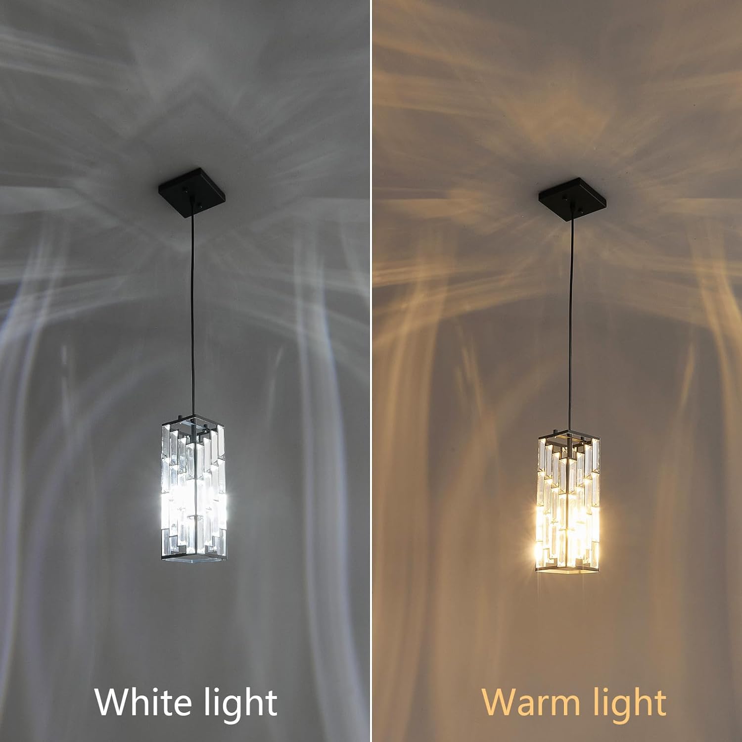 Black Pendant Lighting – 3-Pack Mini Crystal Chandeliers