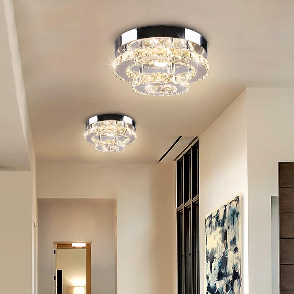 Mini LED Crystal Chandelier – Flush Mount, RGB
