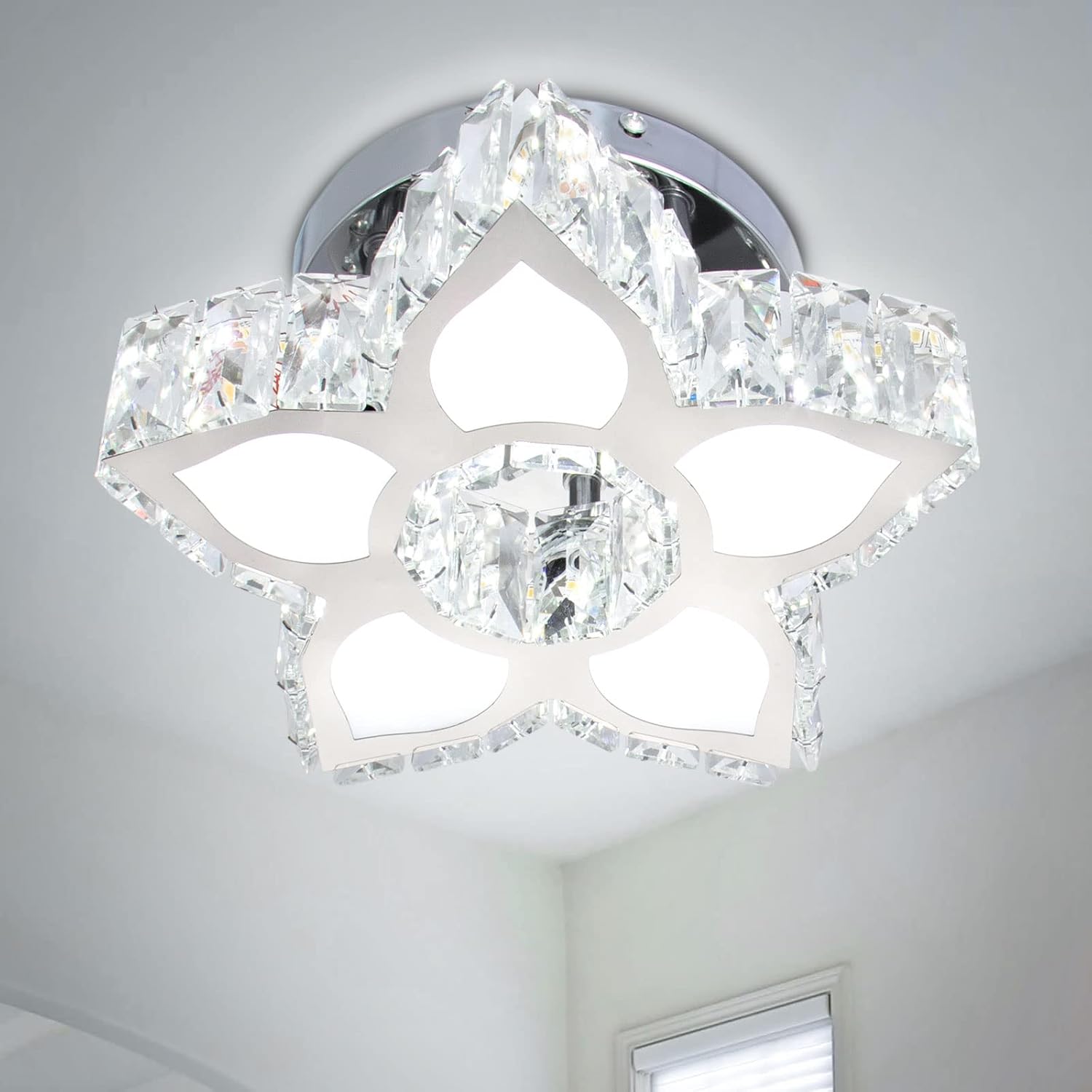 Mini Crystal LED Ceiling Light – Cool White