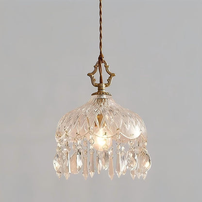 8" LIGHTLAND Vintage Crystal Dome Chandelier