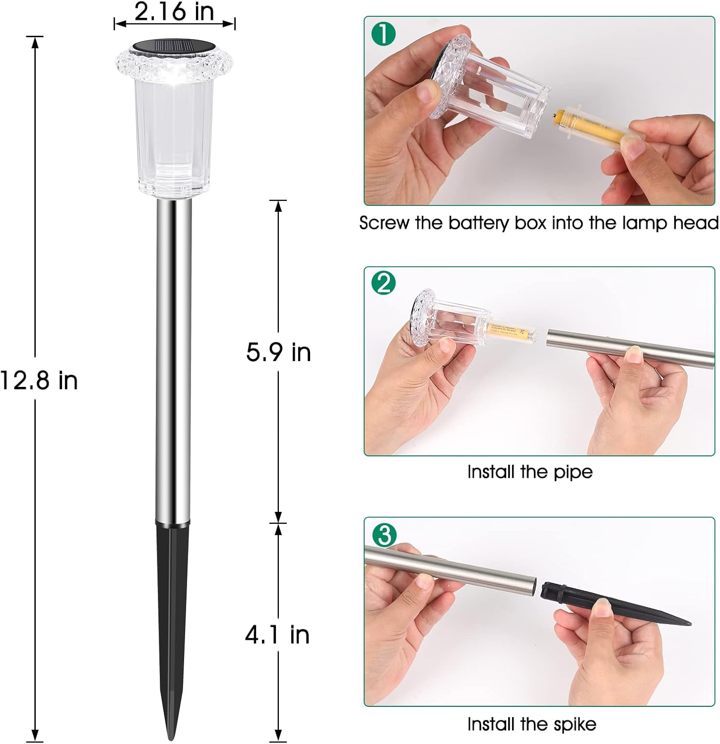 Solar Pathway Lights – 10 Pack, Cool White LED