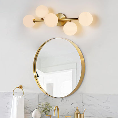 5-Light Gold Bathroom Vanity Light Fixture