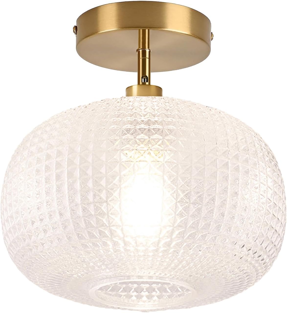 Gold Globe Semi Flush Ceiling Light – Vintage