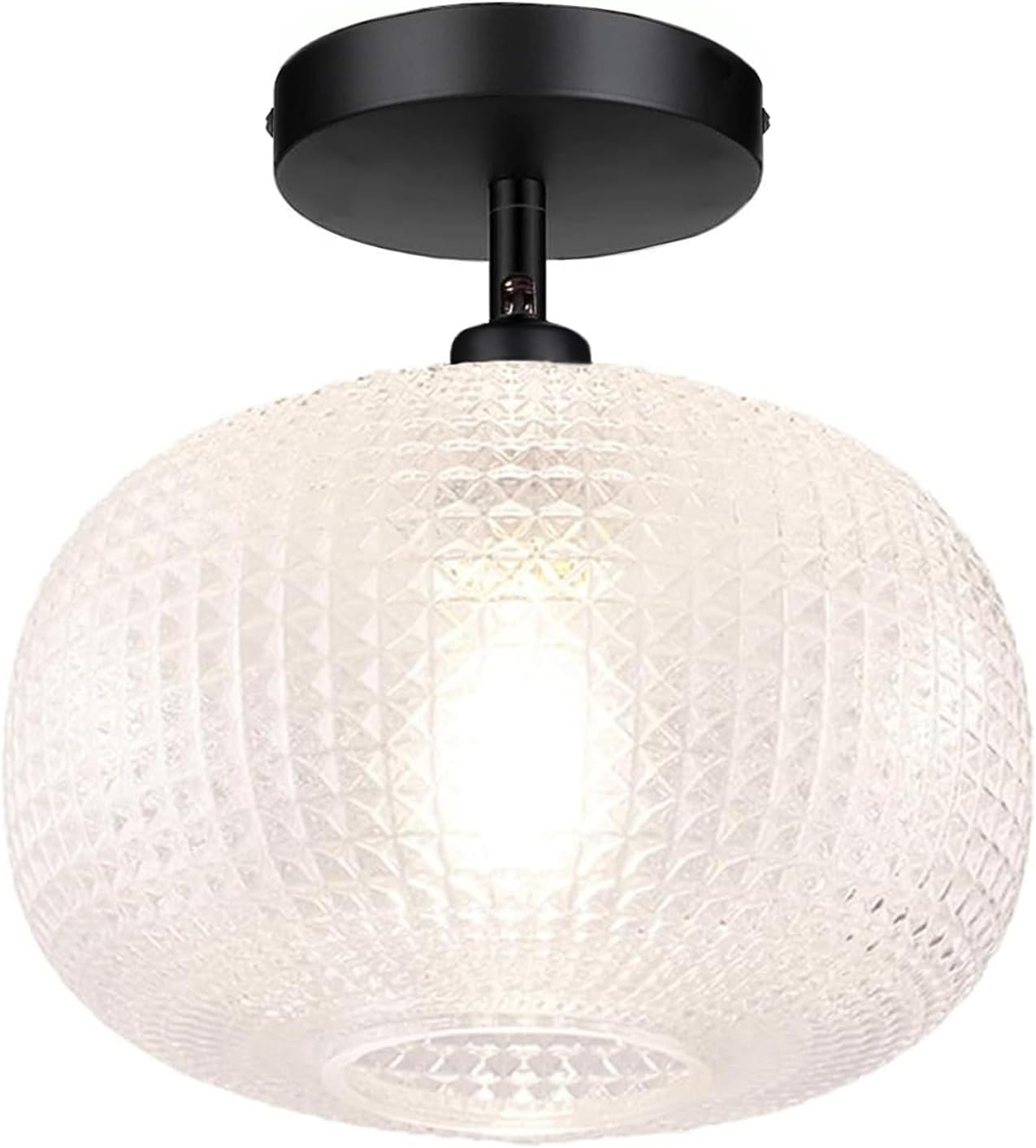 Gold Globe Semi Flush Mount Ceiling Light