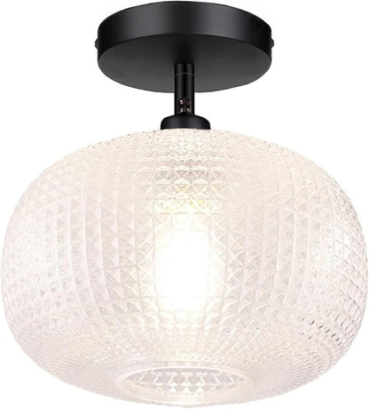 Gold Globe Semi Flush Mount Ceiling Light