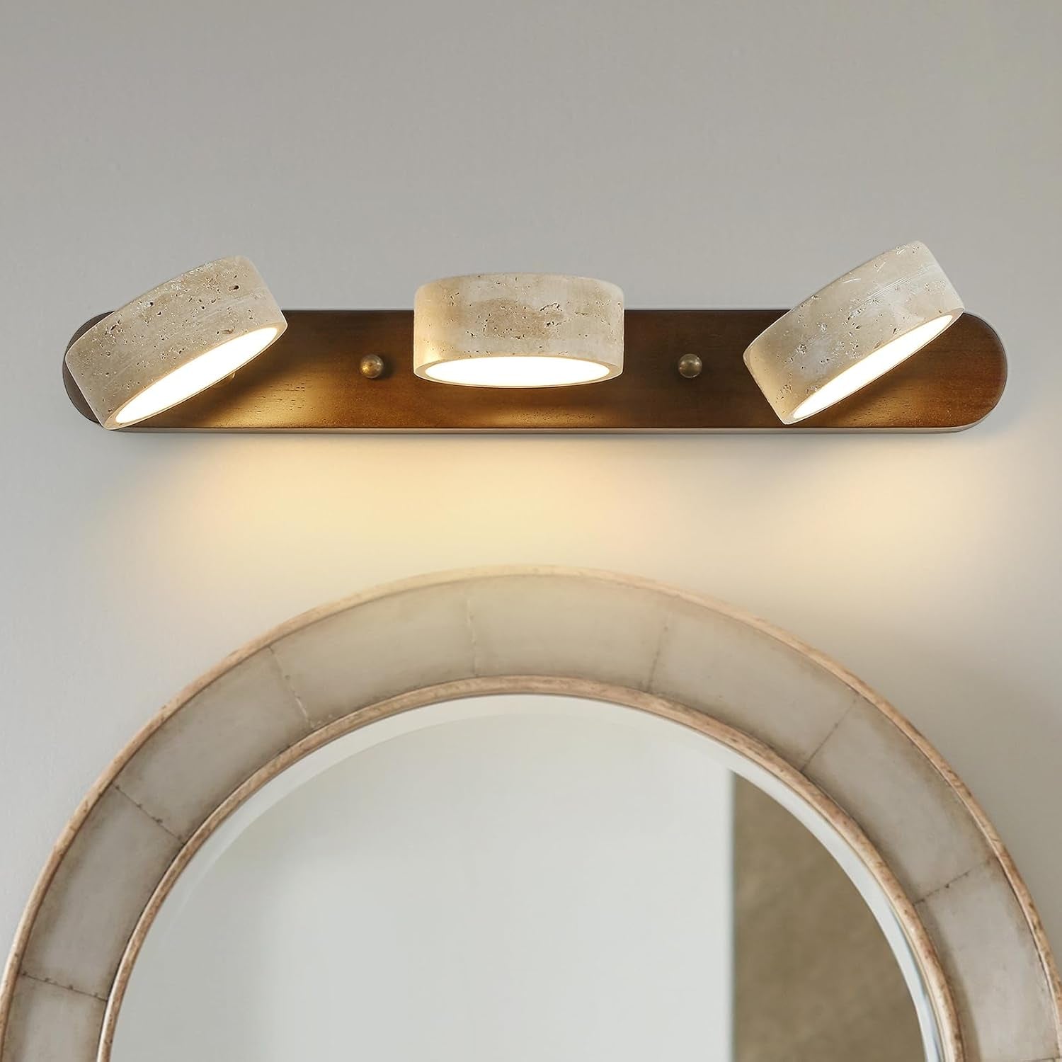 Wood Farmhouse 3-Light Bathroom Vanity Wall Lamp