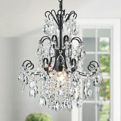 Gold Crystal Flush Mount Chandelier
