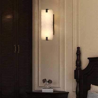 2-Pack 12.7" Alabaster Oval Bathroom Wall Sconce