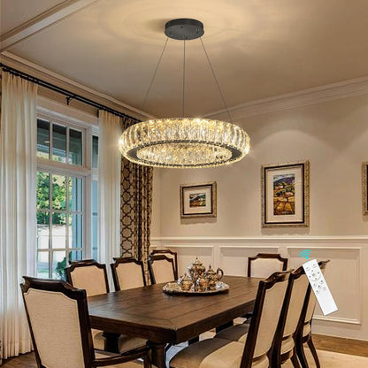 Modern 3-Ring Crystal LED Chandelier