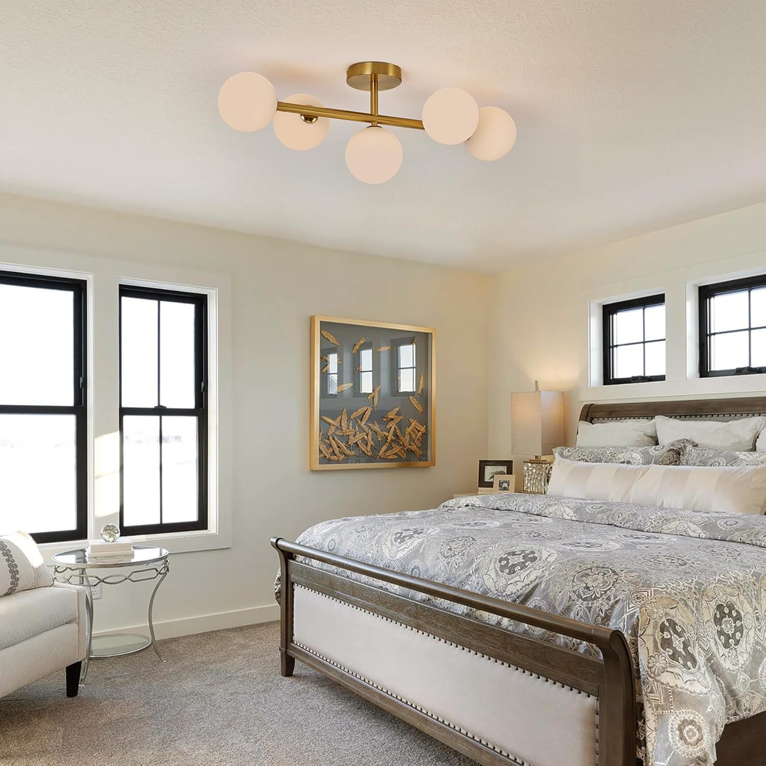 5-Light Gold Bathroom Vanity Light Fixture