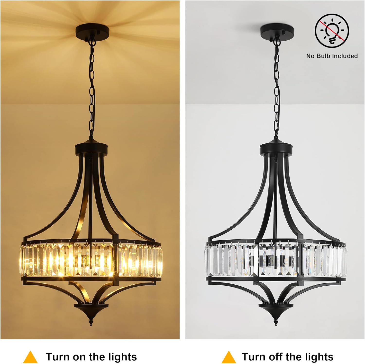 20" Crystal Farmhouse Chandelier – 5-Light