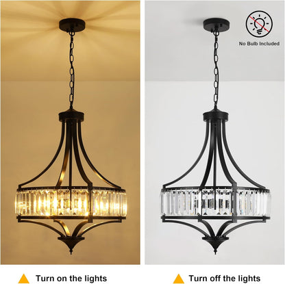 20" Crystal Farmhouse Chandelier – 5-Light
