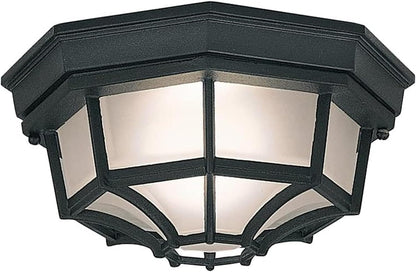 Builder Cast Outdoor Flush Mount – 10.5" Black