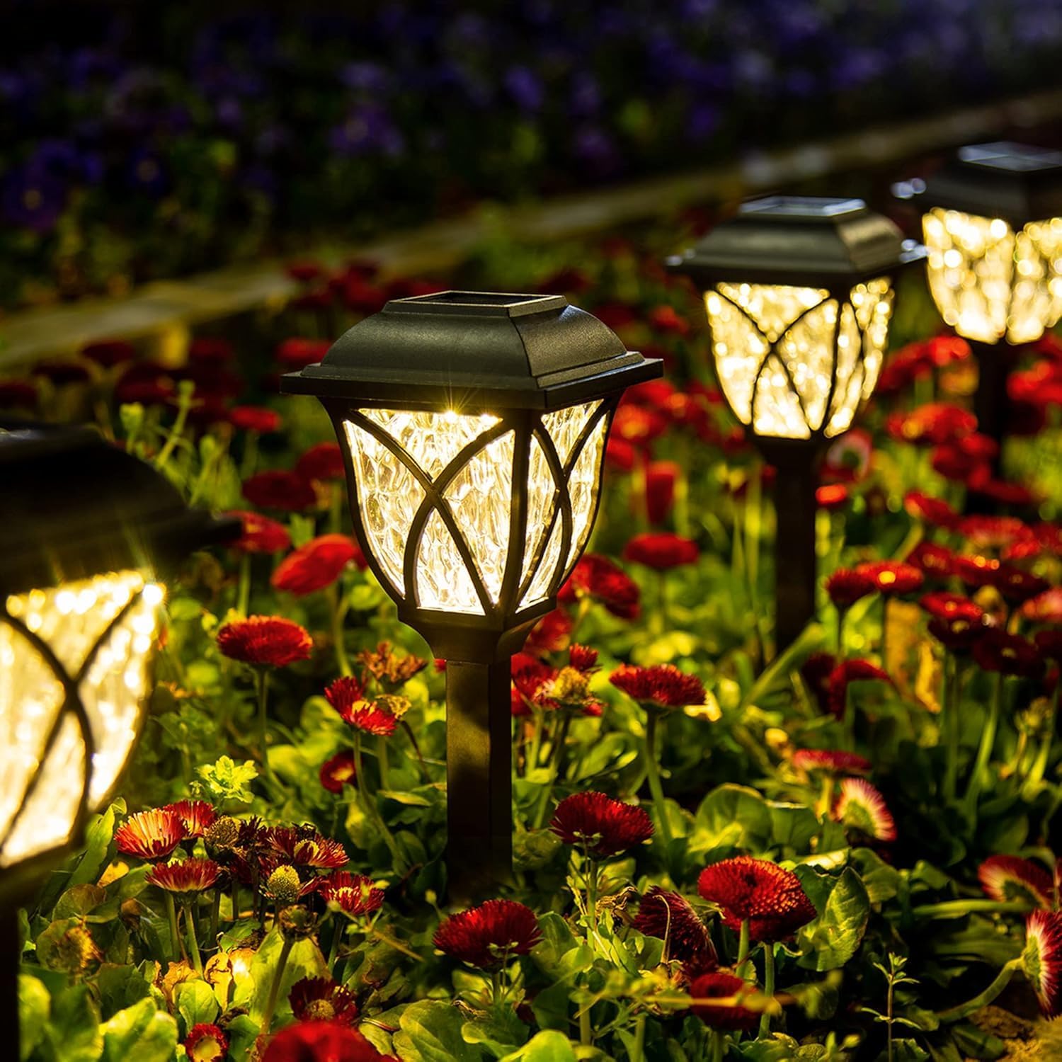 Solar Garden Lights – 6 Pack, Warm White LED
