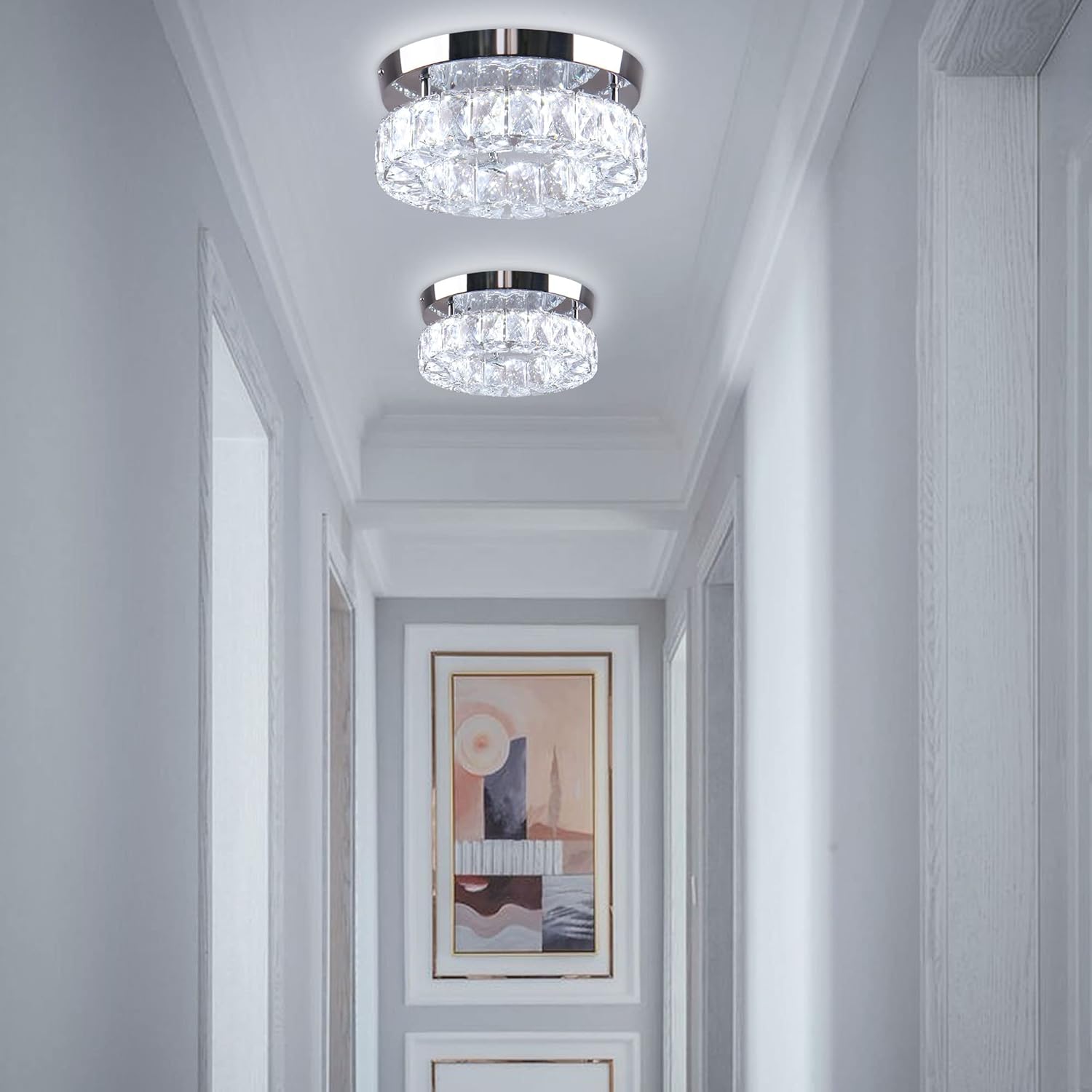 9.8" LED Crystal Ceiling Light – 6000K, 15W