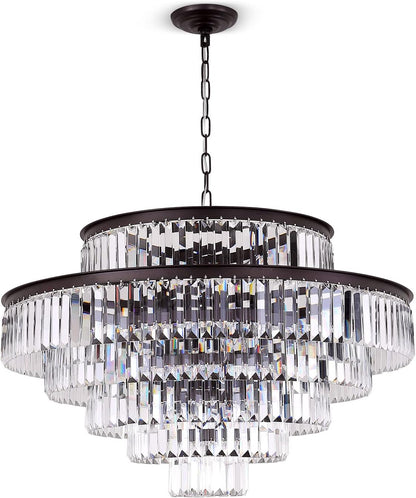 31" Oil Brown 6-Tier K9 Crystal Chandelier