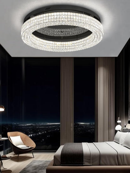 32” Modern Crystal LED Chandelier