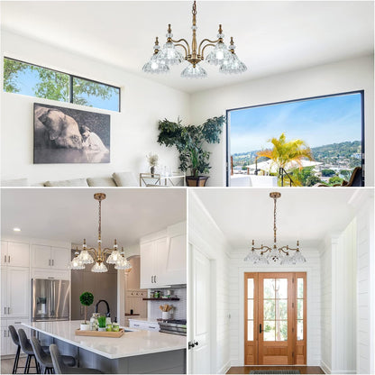 5-Light Modern Chandelier – Elegant Pendant Lamp