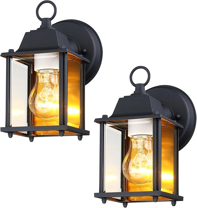 Outdoor Black Wall Lantern - Poarch Light