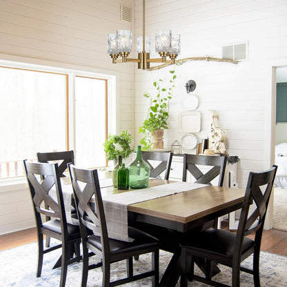 20" Brushed Brass Dining Room Chandelier