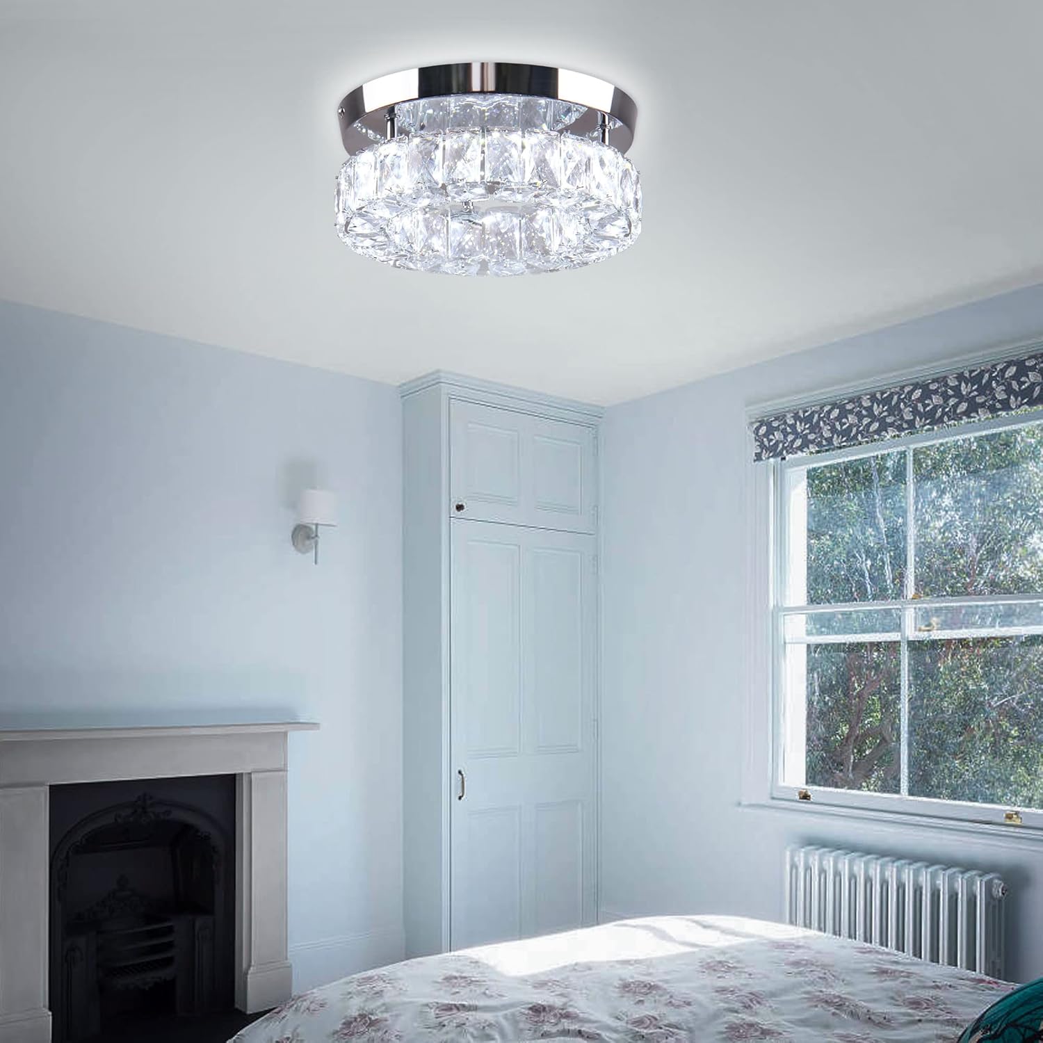 9.8" LED Crystal Ceiling Light – 6000K, 15W