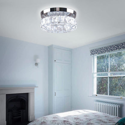 9.8" LED Crystal Ceiling Light – 6000K, 15W