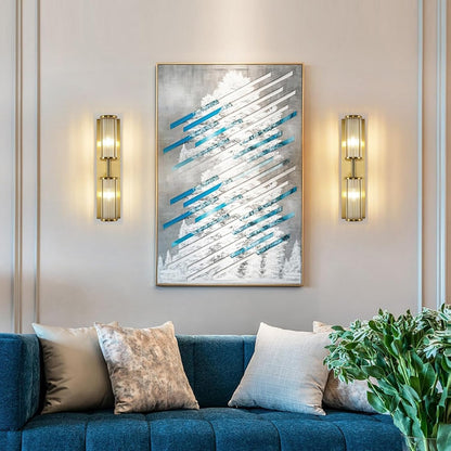 2-Light Brushed Brass Vanity Wall Lamp