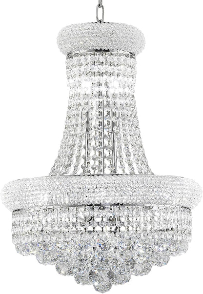 14-Light Gold Empire Crystal Chandelier