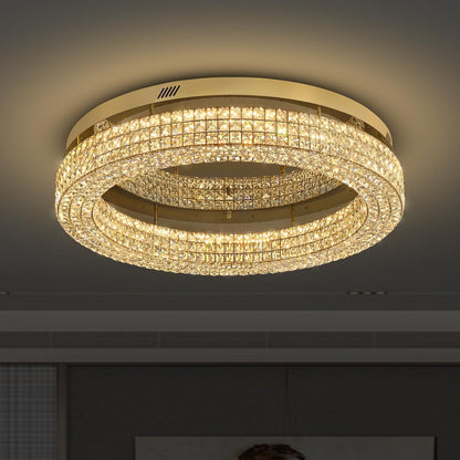 32” Modern Crystal LED Chandelier