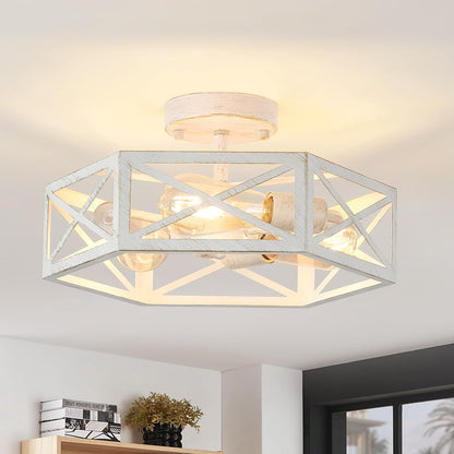 Modern 3-Light Black Gold Ceiling Fixture