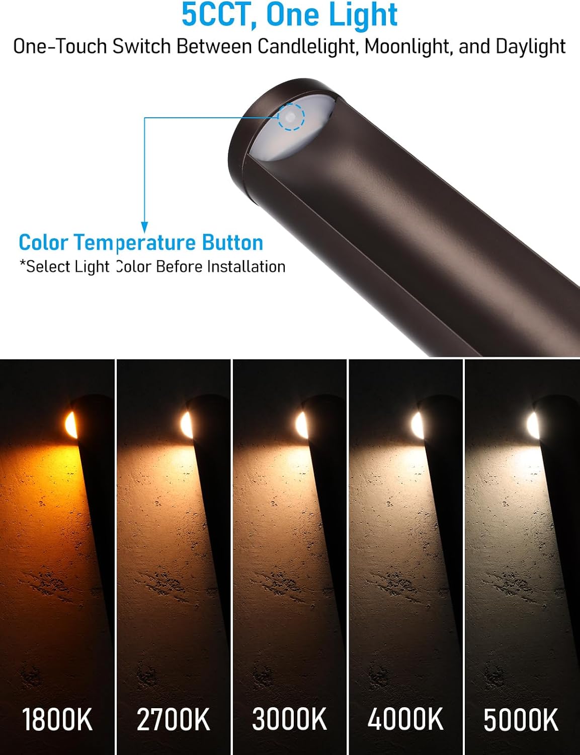 5CCT LED Pathway Lights – 6-Pack, Low Voltage