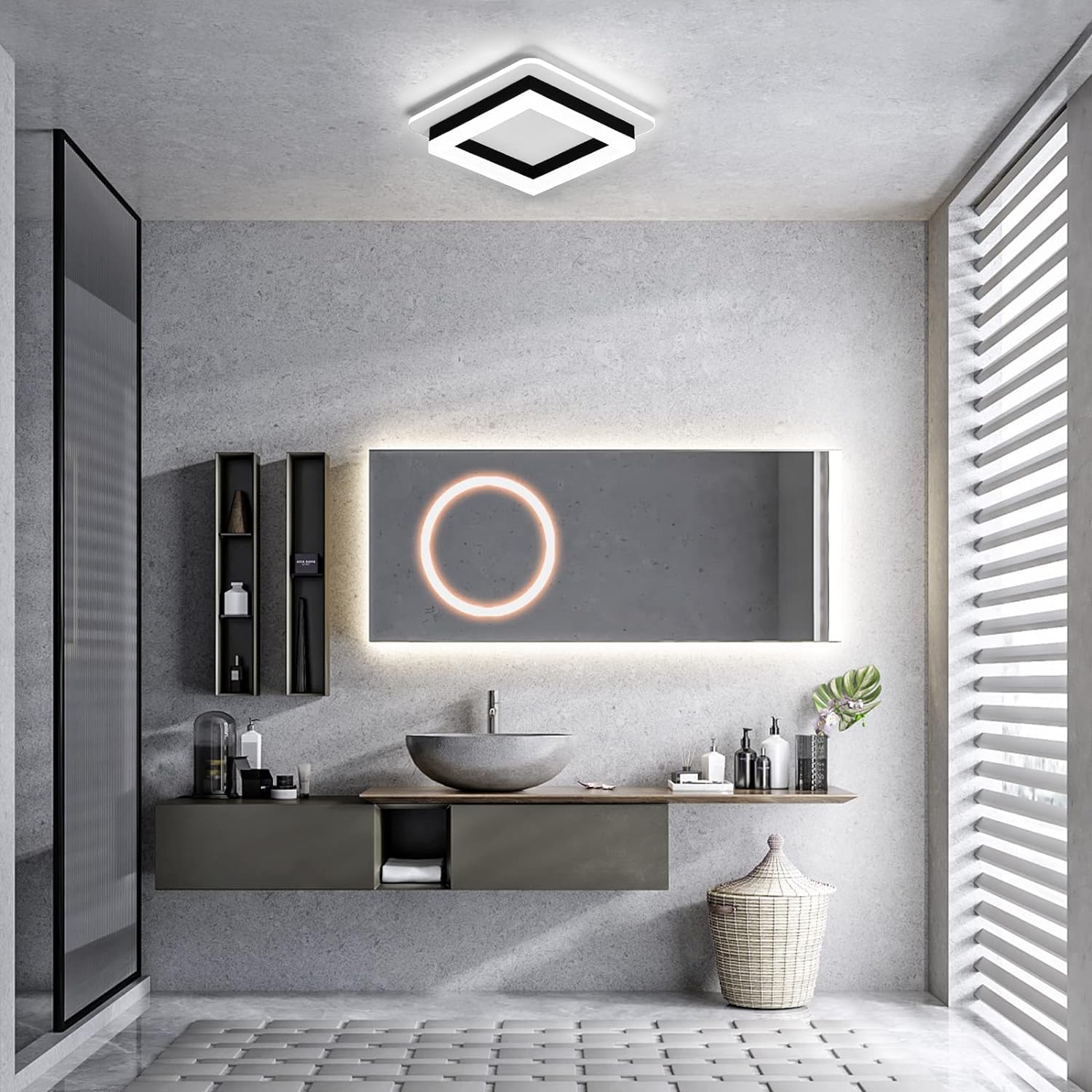 Square Modern LED Ceiling Light Fixture