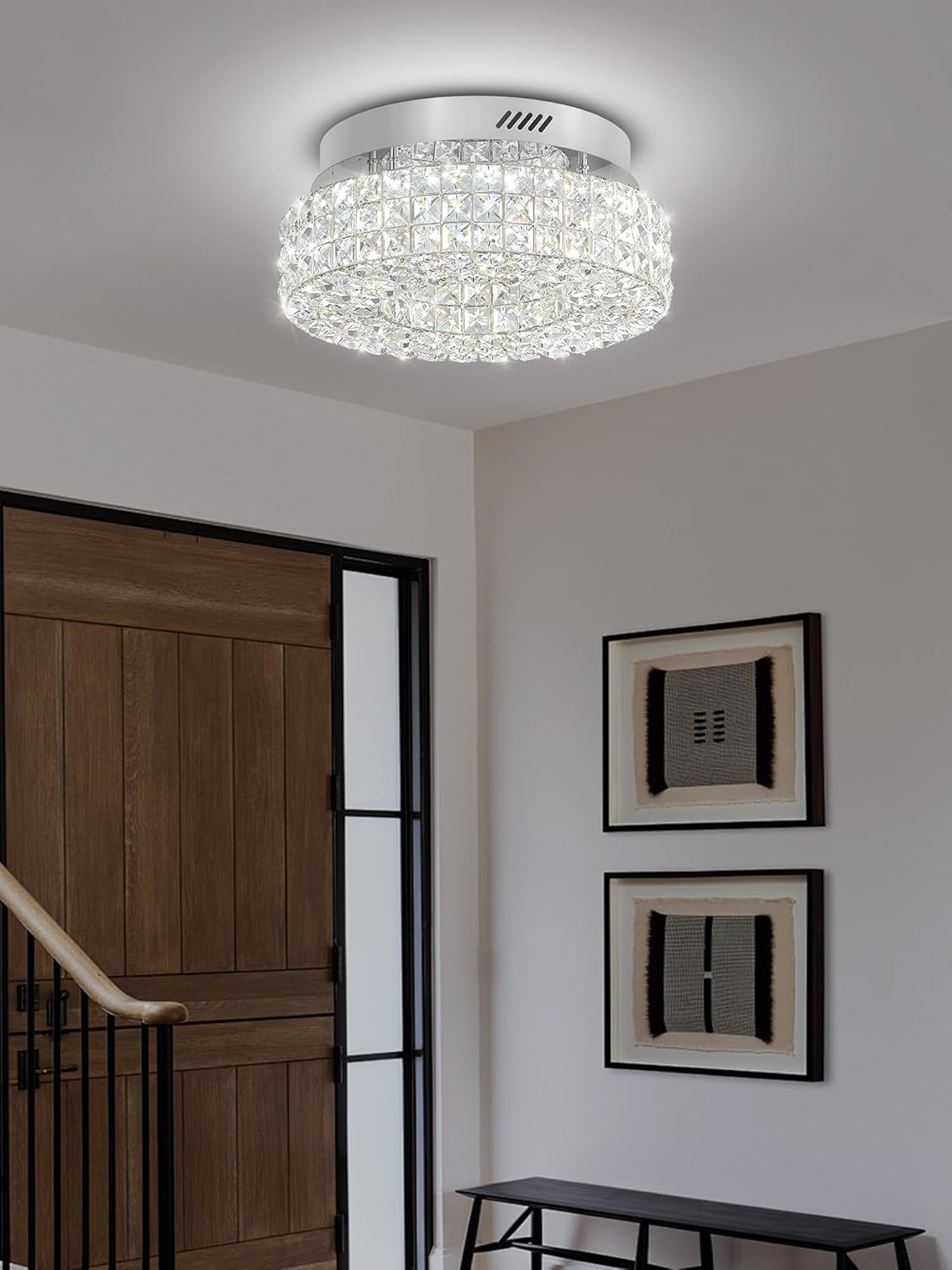 32” Modern Crystal LED Chandelier