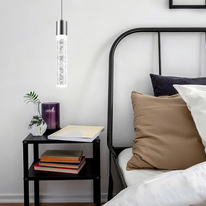 3-Pack Modern LED Pendant Lights – 6500K Crystal Bubble Design