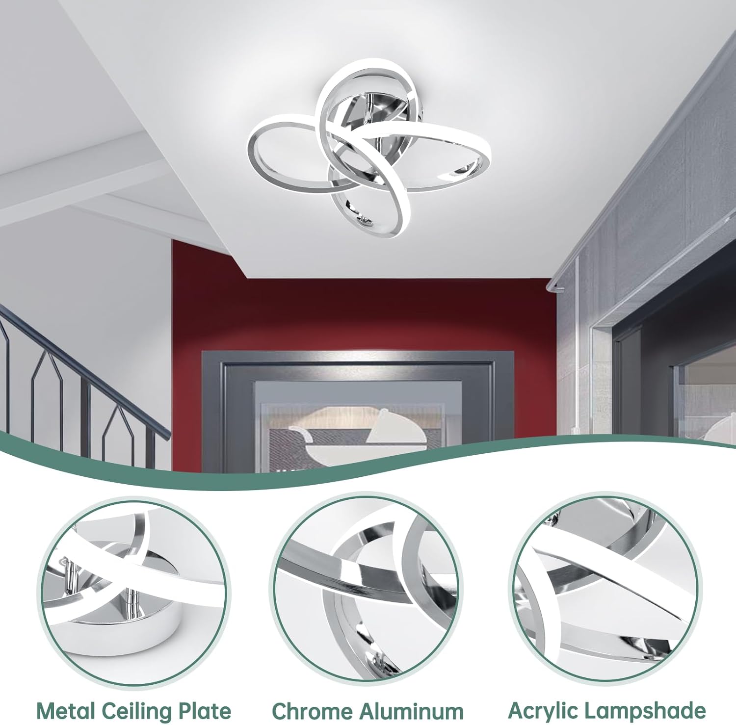 Modern LED Ceiling Light – Compact Flush Mount