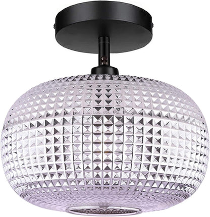Gold Globe Semi Flush Mount Ceiling Light