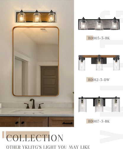 23" Rustic Farmhouse Vanity Light – 3-Light