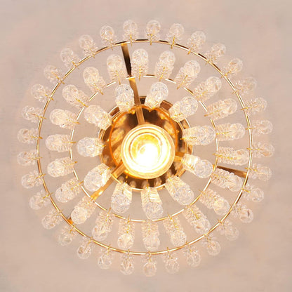 Mini Gold Crystal Flush Mount – 3-Tier