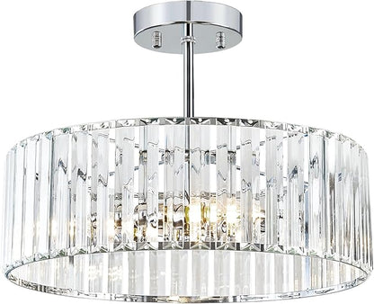 Crystal Black Ceiling Light