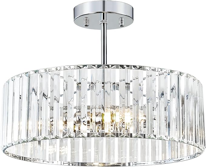 Crystal Black Ceiling Light