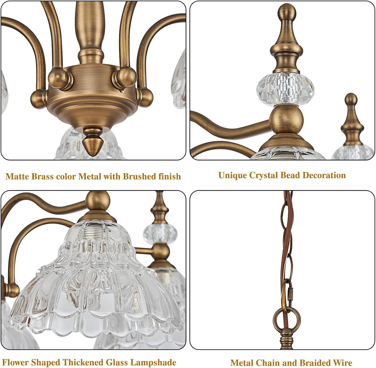5-Light Modern Chandelier – Elegant Pendant Lamp