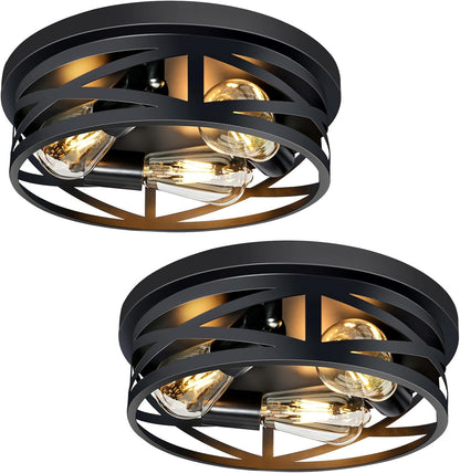 3-Light Farmhouse Ceiling Lights – 2-Pack, E26