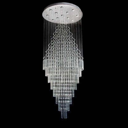 Modern Crystal Raindrop Chandelier 59" Foyer