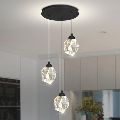 Gold 5-Light Raindrop Pendant Chandelier