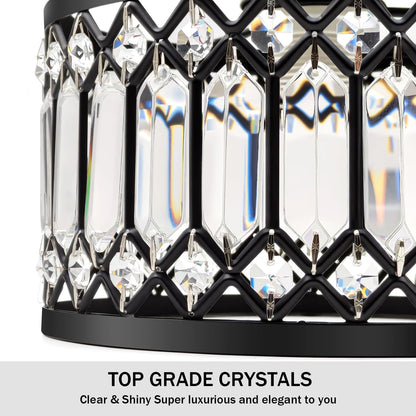 9" Crystal Semi Flush Mount Ceiling Light