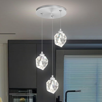 Gold 5-Light Raindrop Pendant Chandelier