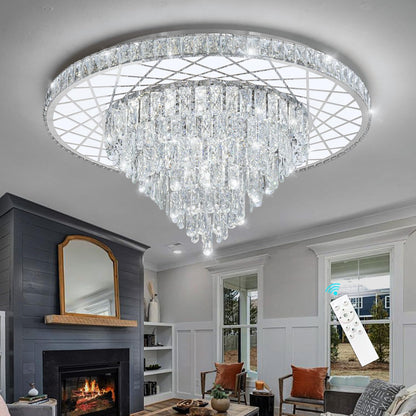 Modern Glam 24" Crystal Chandelier – Gold Finish