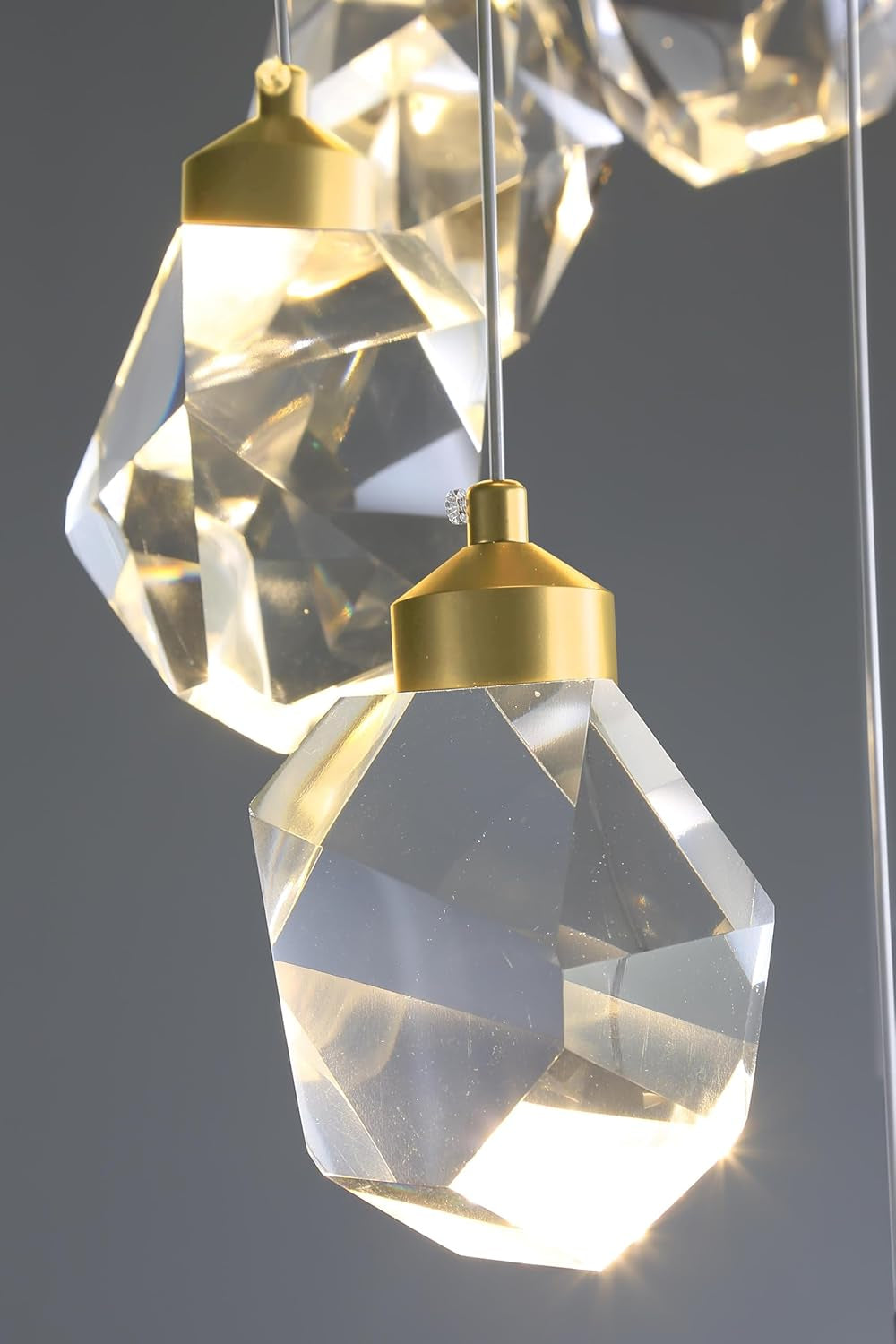 Gold 5-Light Raindrop Pendant Chandelier