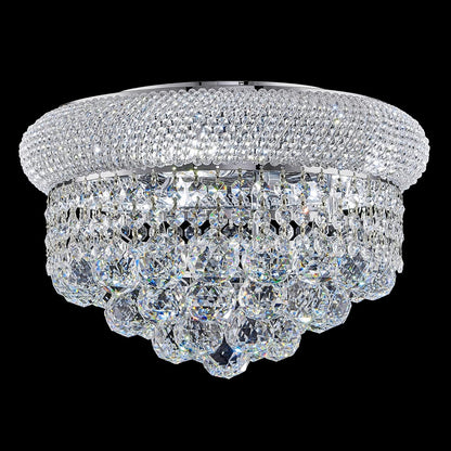 18-Light Crystal Flush Mount Chandelier